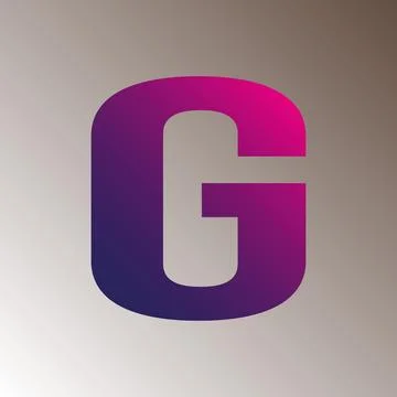 G text gradient color letter mark logo template vector design Stock Illustration