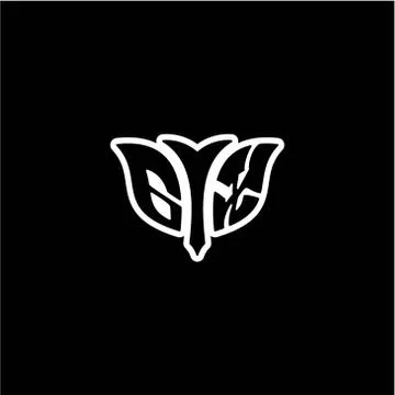 G X Initials bow arrow, simple modern minimalist design. black and white. Stock Illustration