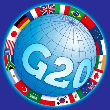 G20 global summit of industrialized countries, Stock Illustration