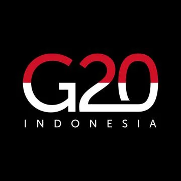 G20 indonesian flag design vector illustration. Ilustración de archivo