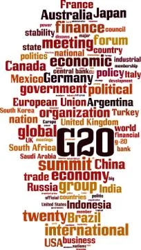G20 word cloud Stock Illustration