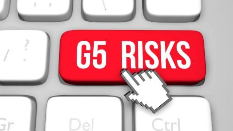 G5 Cellular technology risks 스톡 일러스트