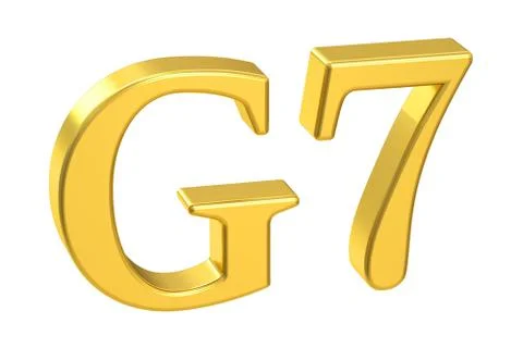 G7 concept, 3D rendering Stock Illustration