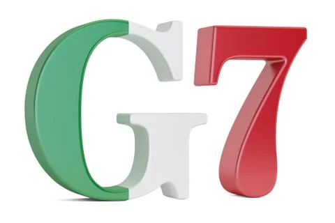 G7 in Italy concept, 3D rendering Stock Illustration