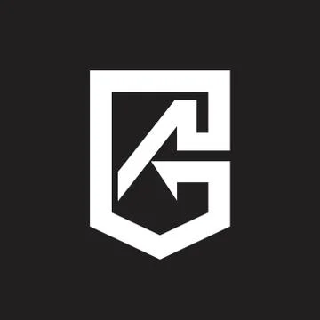 GA monogram. letter based design Stock Illustration