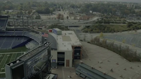 GA STATE STADIUM Track Back Stock Footage 82443921