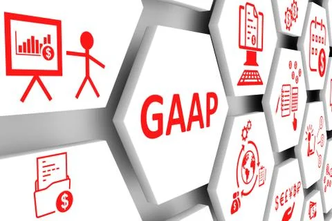 GAAP concept cell background 3d illustration Stock Illustration