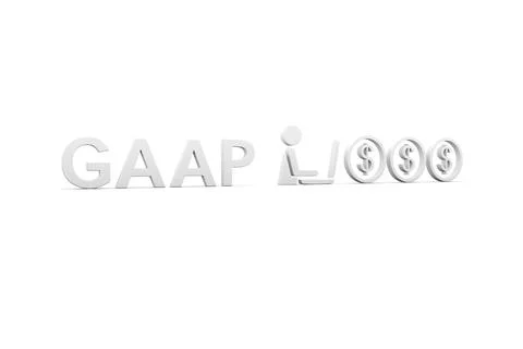 GAAP concept white background 3d render illustration Stock Illustration