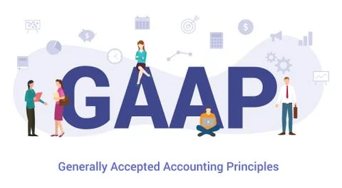 Gaap generally accepted accounting principles concept with big word or text a Stock Illustration