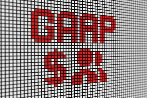 GAAP text scoreboard blurred background 3d illustration Stock Illustration