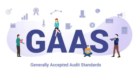 Gaas generally accepted audit standards concept concept with big word or text Stock Illustration