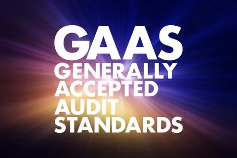 GAAS - Generally Accepted Audit Standards acronym, business concept backgroun Stock Illustration