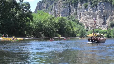Gabbarre on Dordogne 2 Stock Footage 301604947