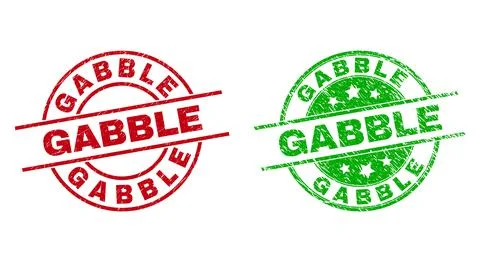 GABBLE Round Watermarks with Unclean Surface Stock Illustration