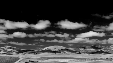 The Gabilan Range Timelapse With Spectacular Clouds Infrared Video stock 37853117