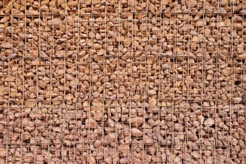 Gabion retaining wall Stock Photos