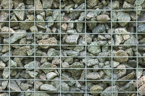 Gabion texture background Stock Photos