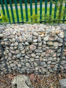 Gabion wall Stock Photos