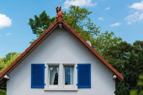 Gable with Teddybear Stock Photos