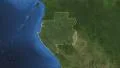 Gabon. 3d earth in space - zoom in on Gabon contoured 4k 4k or 4k+ Resolution