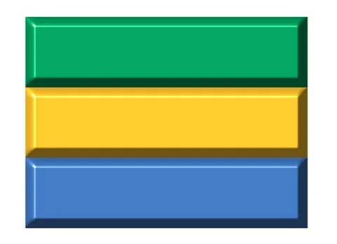 Gabon 3D Flag Stock Illustration