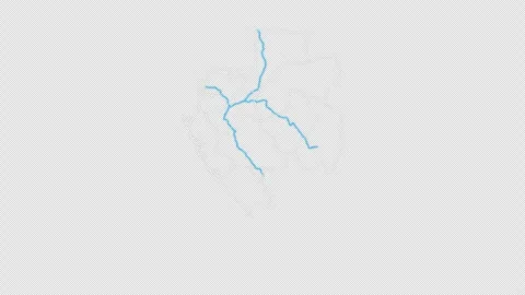Gabon Country Line Map Self Drawing Animated Overlay, Alpha 4K 스톡 동영상 340290734