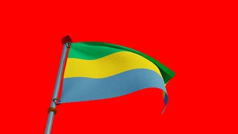 Gabon Flag in 3D Stock Footage 157078247