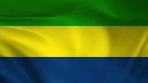 Gabon flag animation Stock Footage 245552439