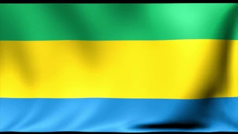 Gabon Flag. Background Seamless Looping Animation. 4K High Definition Video Video stock 71780209