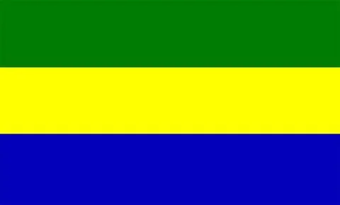 Gabon Flag Design Illustrazione stock