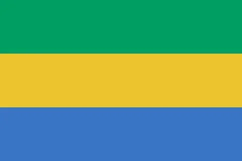 Gabon flag flat vector illustration Illustrazione stock