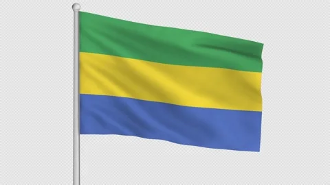 Gabon Flag Stock Footage 226985889