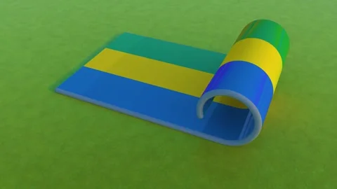 Gabon Flag Stock Footage 261073613