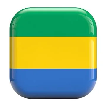 Gabon flag icon image Stock Illustration