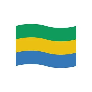 Gabon flag icon vector Stock Illustration