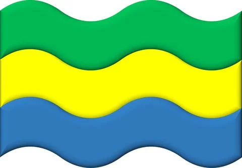 Gabon flag Stock Illustration