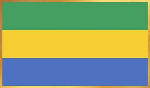 Gabon Flag Illustration Stock Illustration