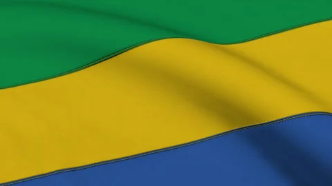Gabon Flag Loop Stock Footage 241210404