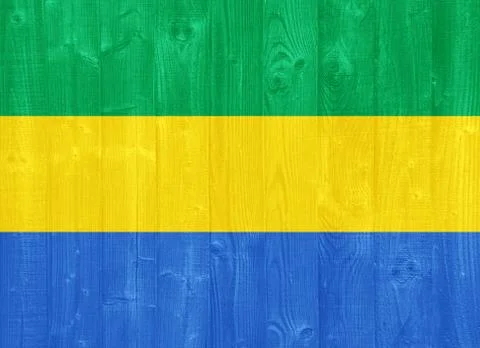 Gabon flag Stock Photos