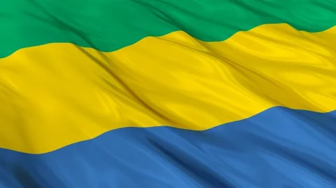 Gabon flag Seamless Video stock 49086608