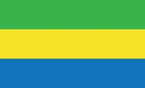 Gabon  flag. Simple vector. National flag of Gabon Stock Illustration