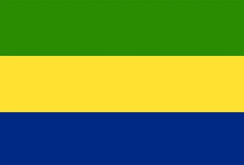 Gabon flag vector Stock Illustration