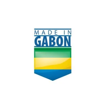 Gabon flag, vector illustration on a white background. Stock Illustration