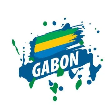 Gabon flag, vector illustration on a white background. Stock Illustration