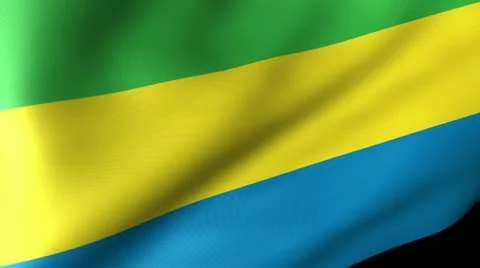 Gabon Flag Waving Stock Footage 12205447
