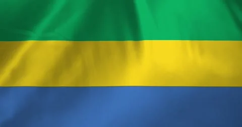 Gabon flag waving with the wind background loop video animation Video stock 327171962