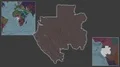 Gabon framed and extracted. Administrative 4k or 4k+ Resolution