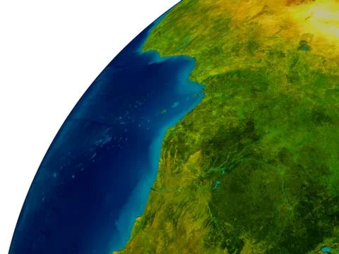 Gabon on globe Stock Illustration