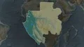 Gabon - hub of the world. Relief 4k or 4k+ Resolution