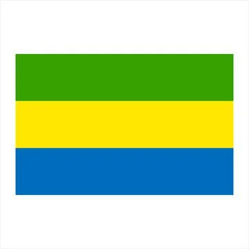 Gabon line icon vector illustration isolated on white background Illustrazione stock